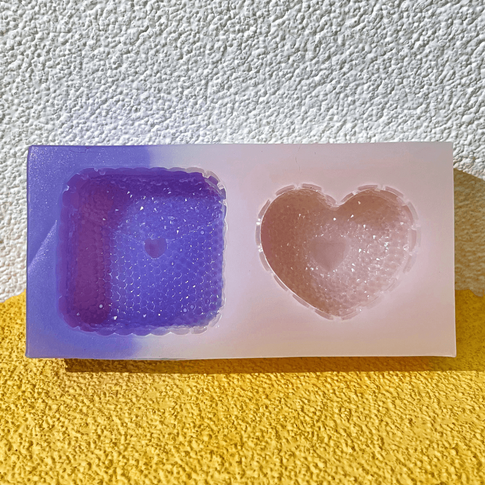 Handmade Diamond Square Heart Resin Mold CraftFave
